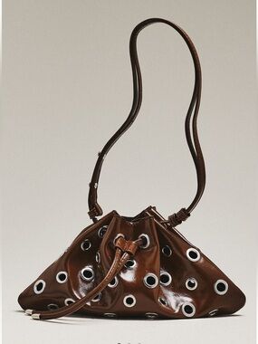 NWT Anthropologie Melie Bianco Paloma Chocolate Recycled Vegan Shoulder Bag
